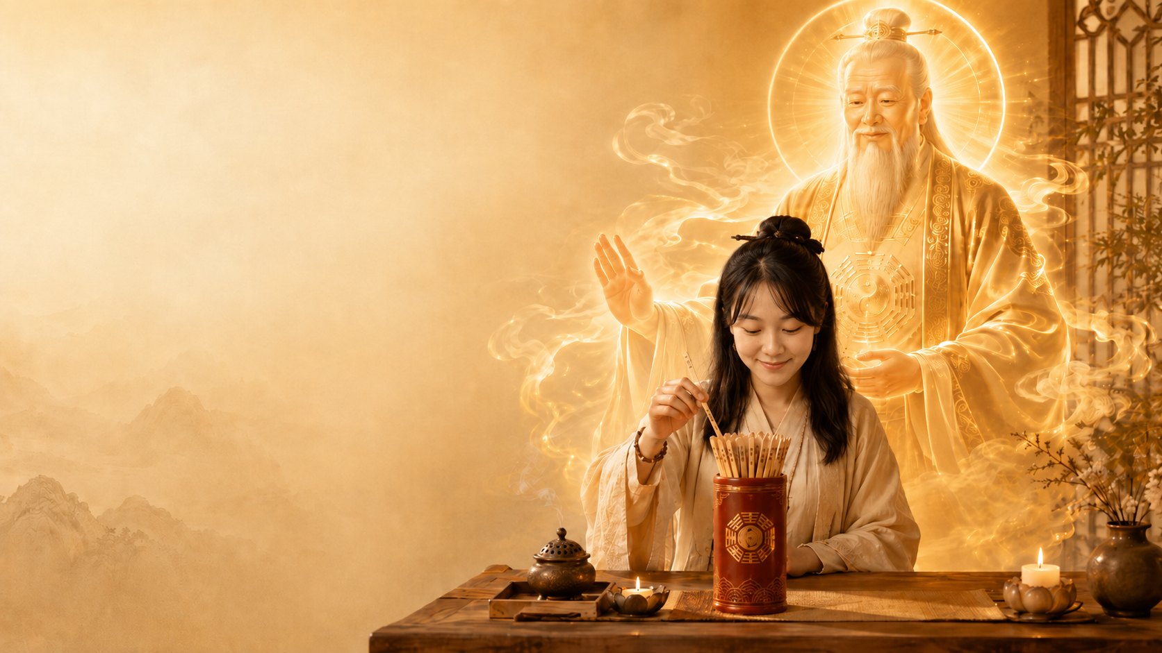 神籤占卜與能量引導服務情境